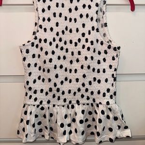 Zara polka dot high neck top